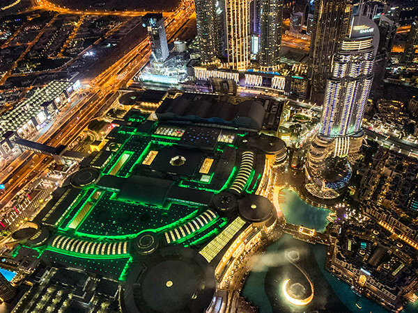 lylux lighting project dubai mall top view